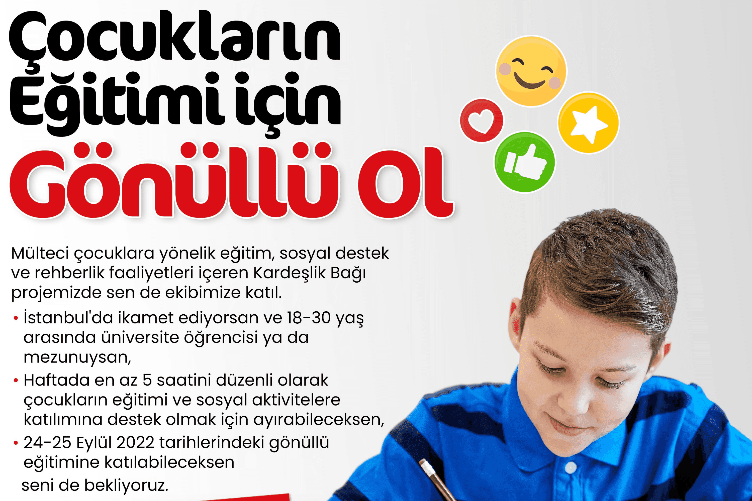 Kardeşlik Bağı Projesi'nde Gönüllü Ol